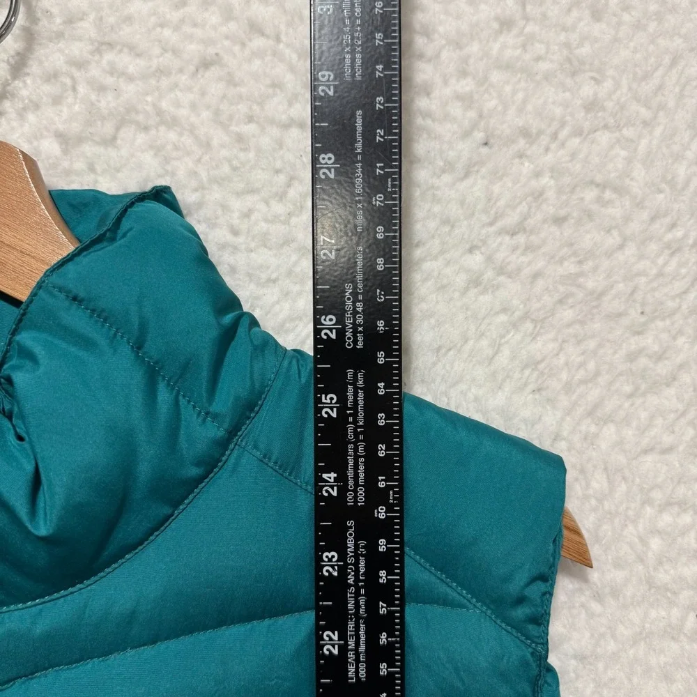 Cabelas Womens Sz‎ M Green Goose Down Puffer Vest 550 Fill